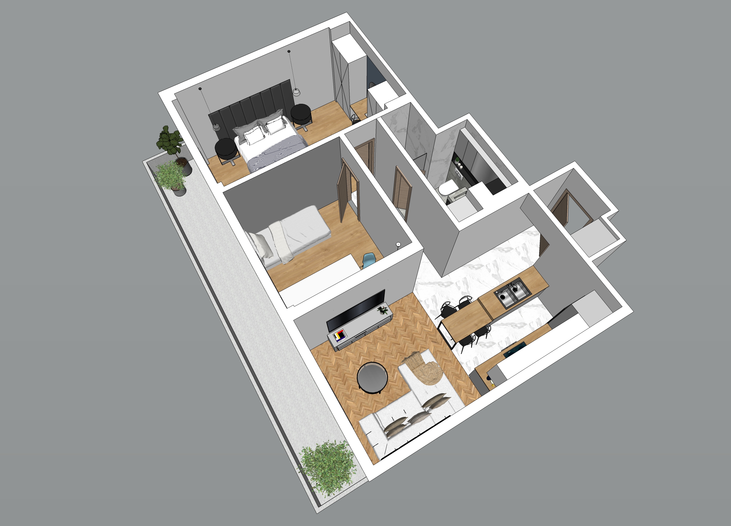Apartment renovation | Ag. Triada | 75 sq.m. | 1st floor | SOLD